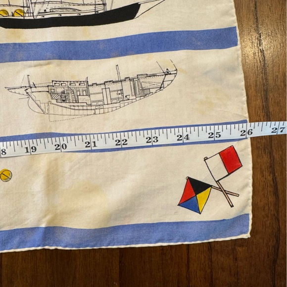 VTG Nautical Sailboat Print Scarf - Picture 5 of 5